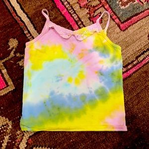 Hanes Tie die tank top size 7/8 M kids 50% cotton
